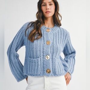 #212 Chunky Blue sweater